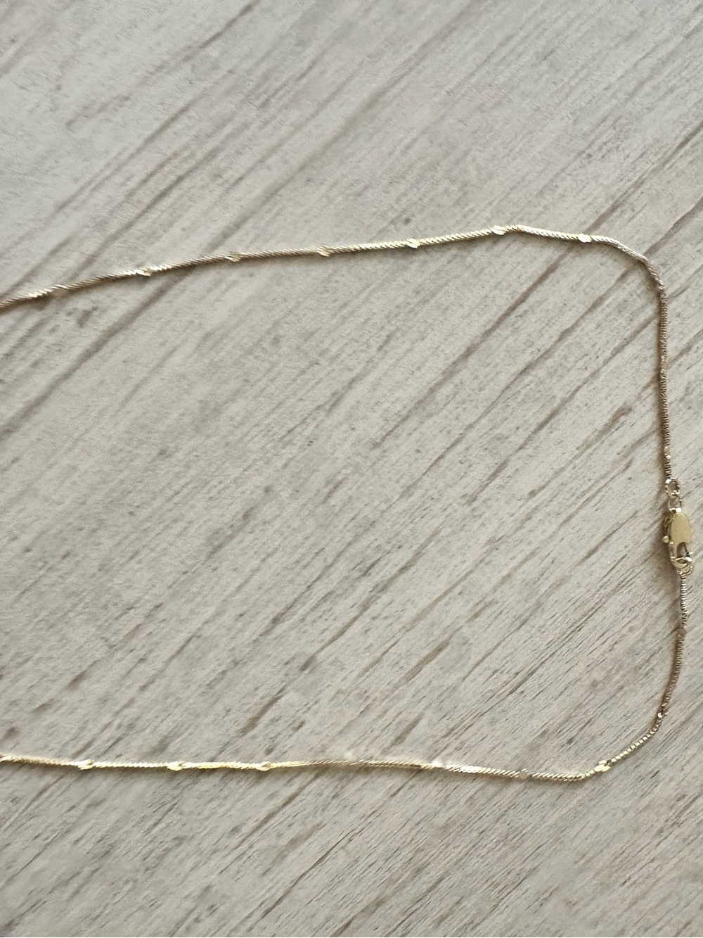 18k Gold Plated Delicate Twist Box Chain Necklace